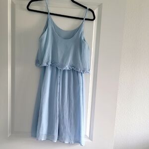 Light Blue Spaghetti Strap Dress